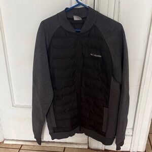 Columbia Men's Black and Charcoal Puffer Jacket